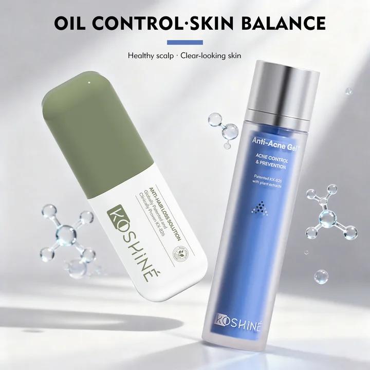 KOSHINÉ Green Bottle 0.5% Botanical KX-826 Hair Revitalizing Essence + KT-939 Anti-Pigment Set | Gentle Care for Sensitive Scalp & Skin