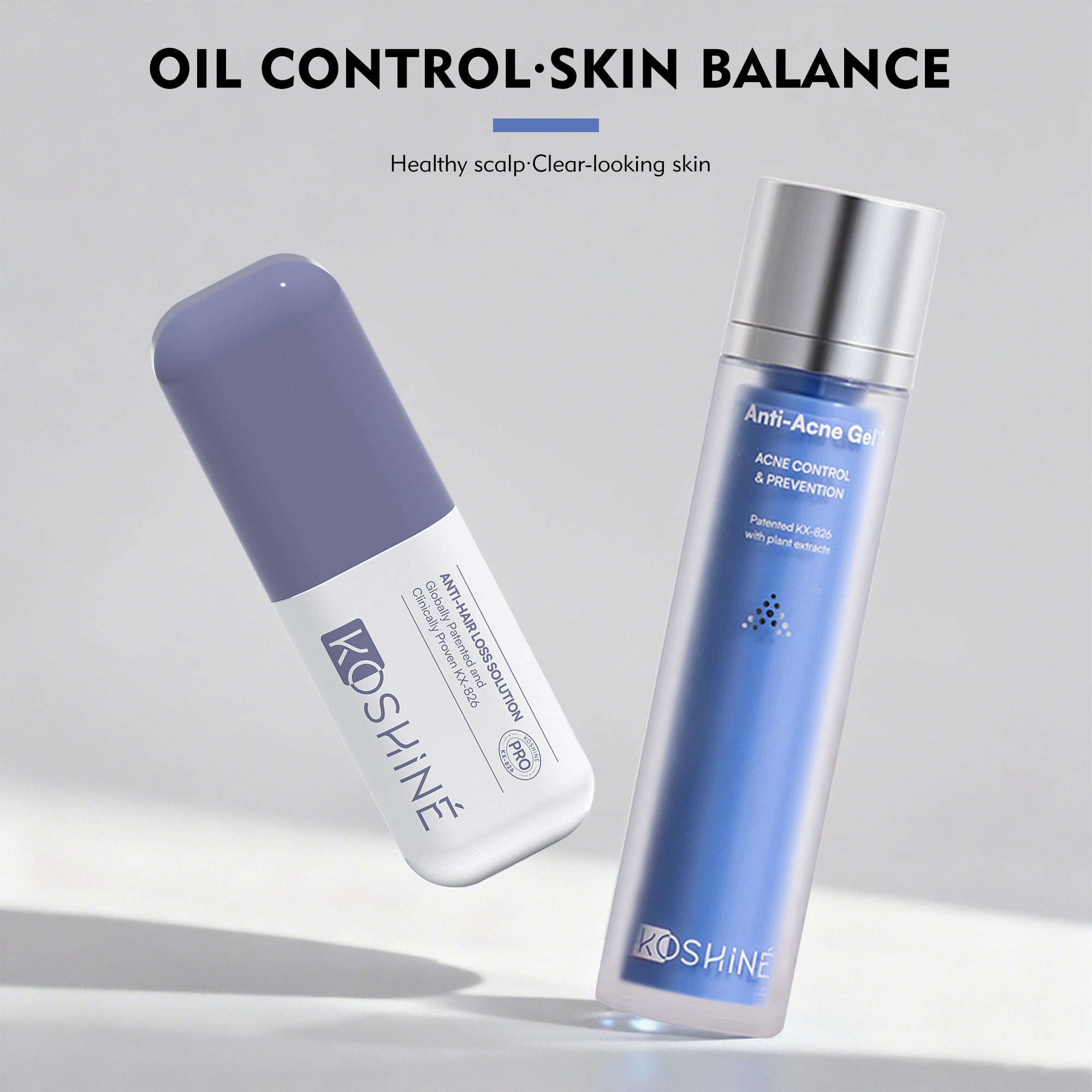 KOSHINÉ Purple Bottle 0.9% KX-826 Hair Revitalizing Solution + KT-939 Anti-Pigment Duo | Deep Care for Scalp & Skin