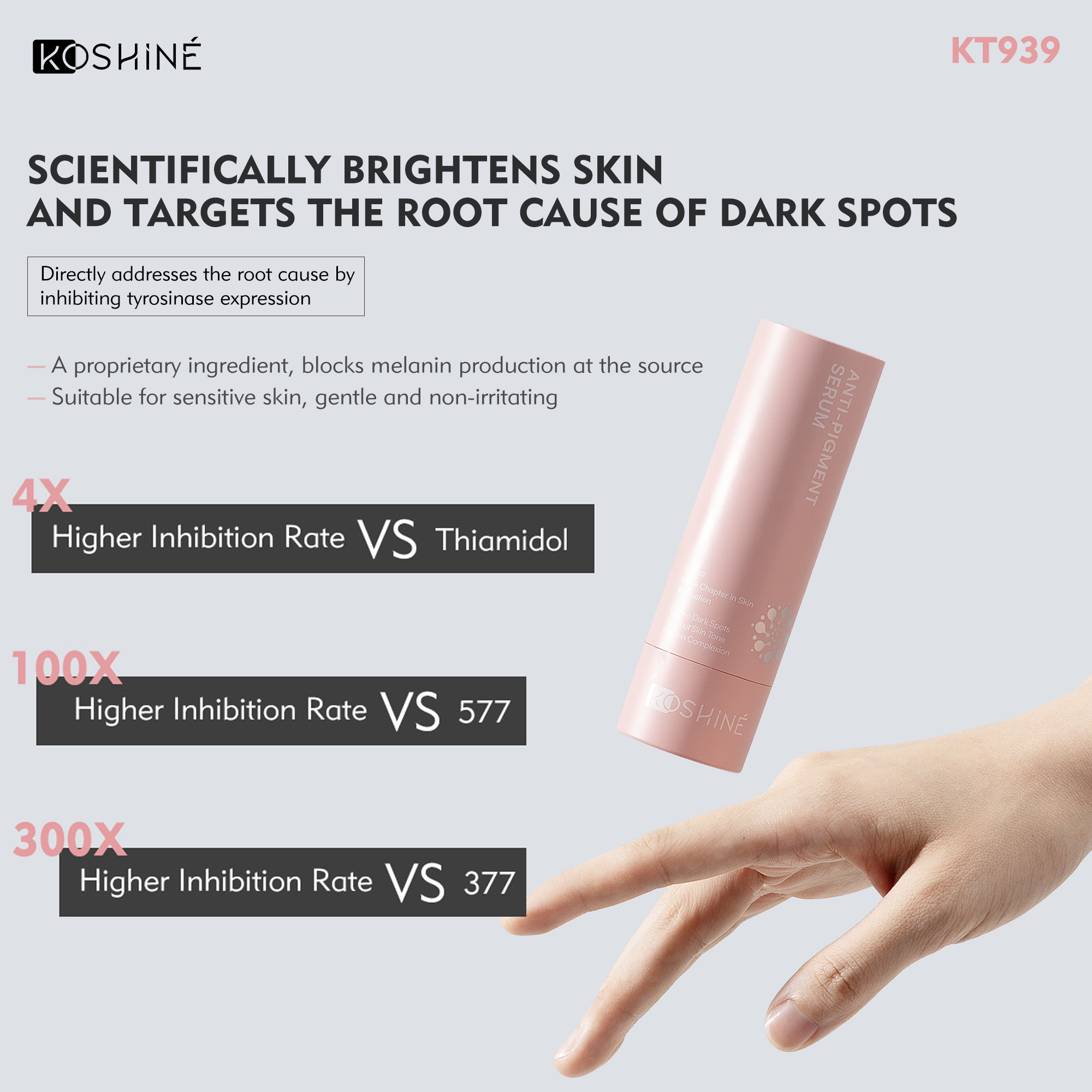 KOSHINÉ KT-939 Anti-Pigment Serum Intensive Dark Spot Reduction & Radiance Booster Suitable for Men and Women