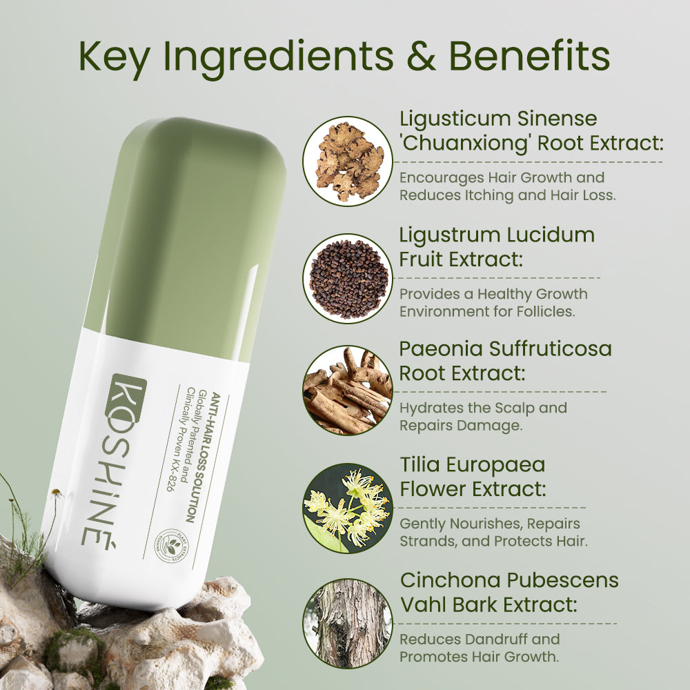 KOSHINÉ 0.5% 826 Plant-Based extract essence Anti-Hair Loss solution