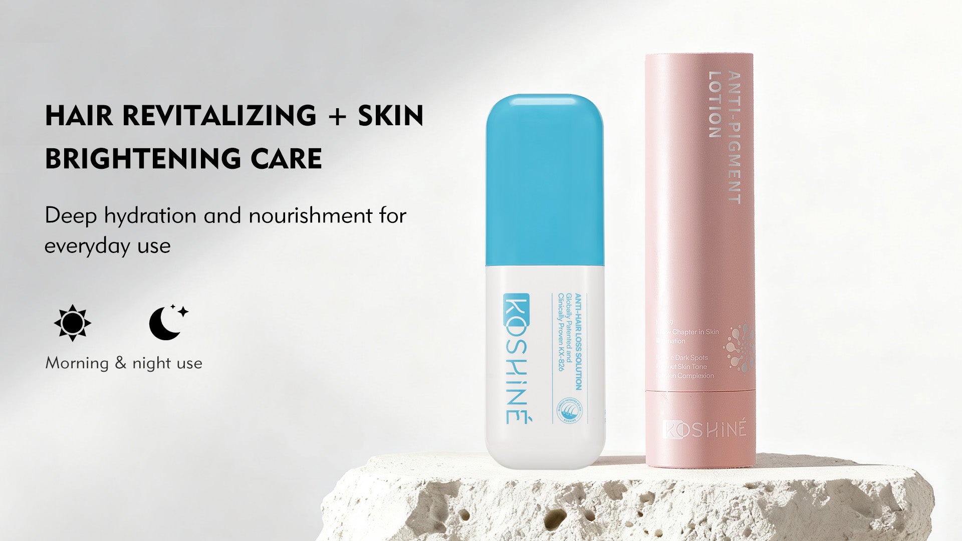 KOSHINÉ Blue Bottle 0.5% KX-826 Hair Revitalizing Solution + KT