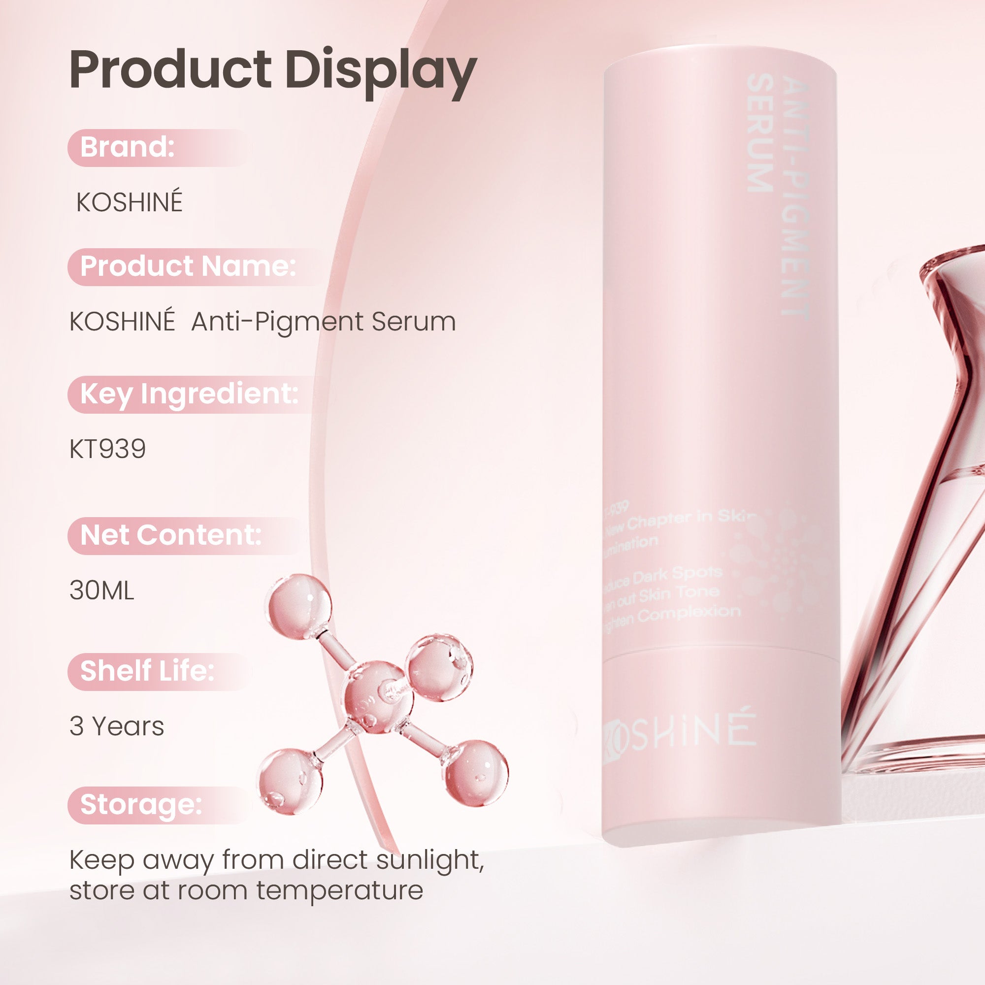 KOSHINÉ 939 Anti-Pigment Serum – Intensive Dark Spot Reduction & Radiance Booster