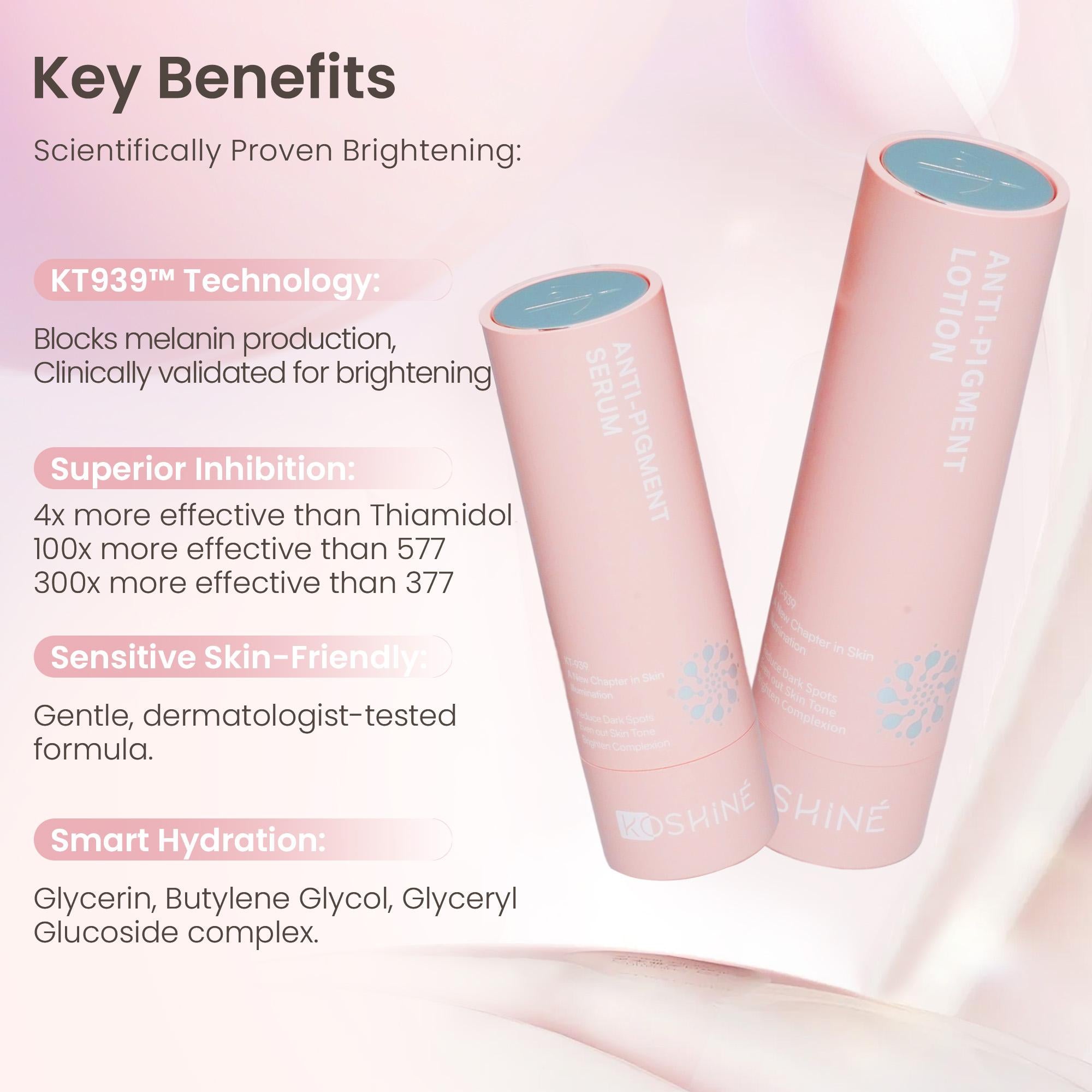 KOSHINÉ KT-939 Brightening Duo | Anti-Hyperpigmentation & Even Skin Tone