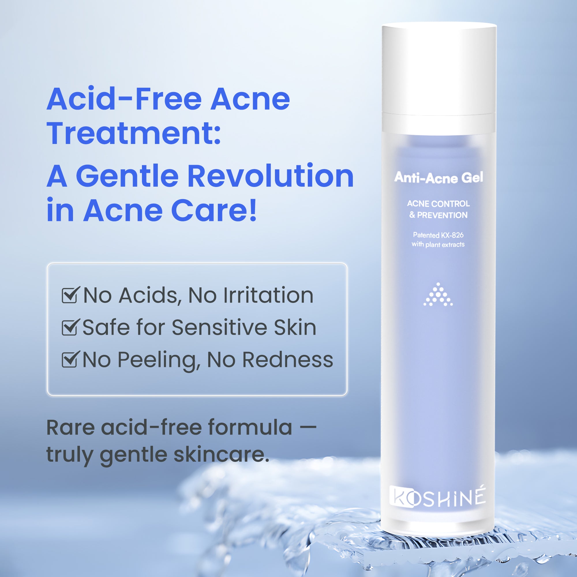 KOSHINÉ 826 Anti-Acne Gel  Advanced Skincare for Clearer, Balanced Skin