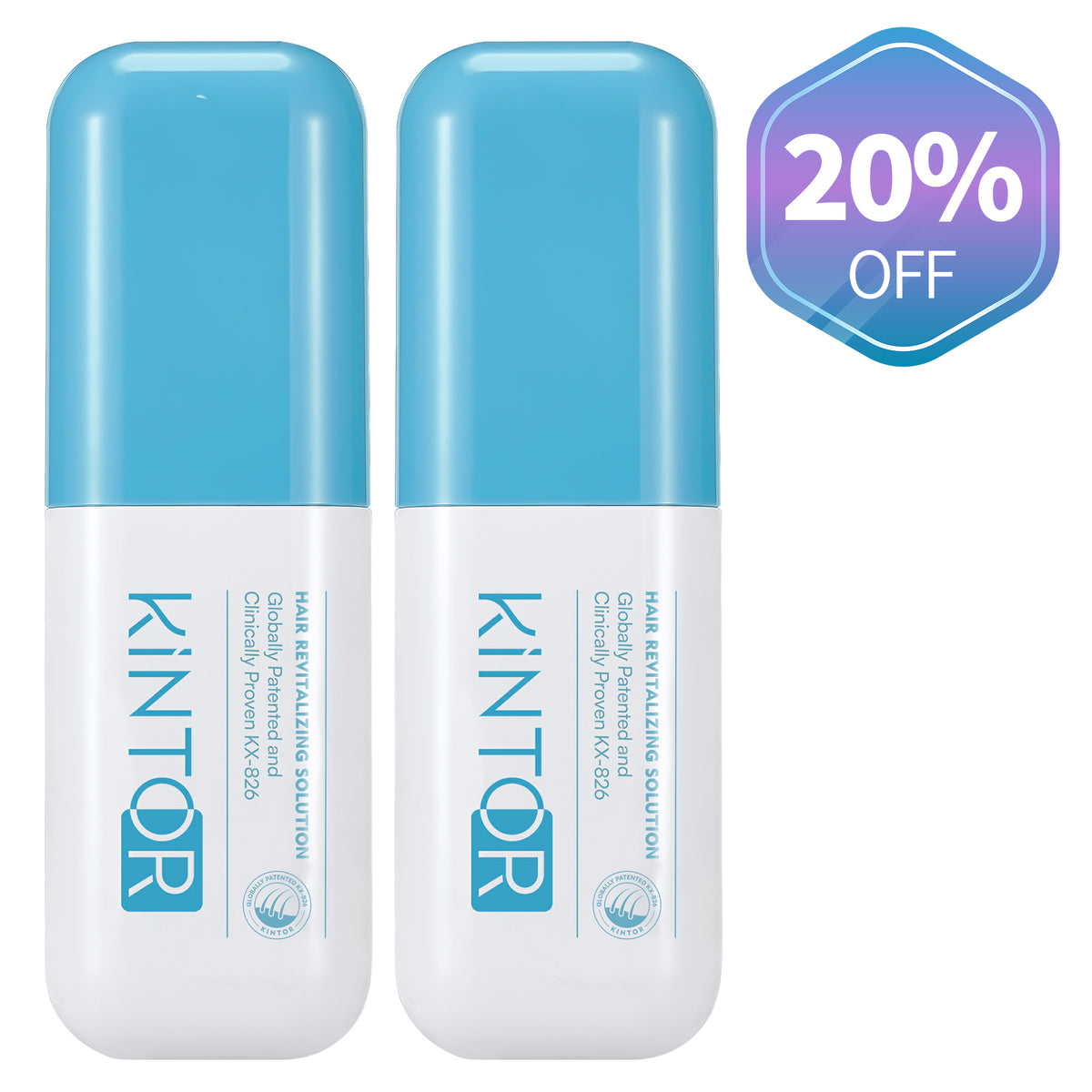 KINTOR 0.5% KX-826 Anti-Hair Loss Solution is suitable for androgenic hair loss and can be used by both men and women (Blue Bottle)