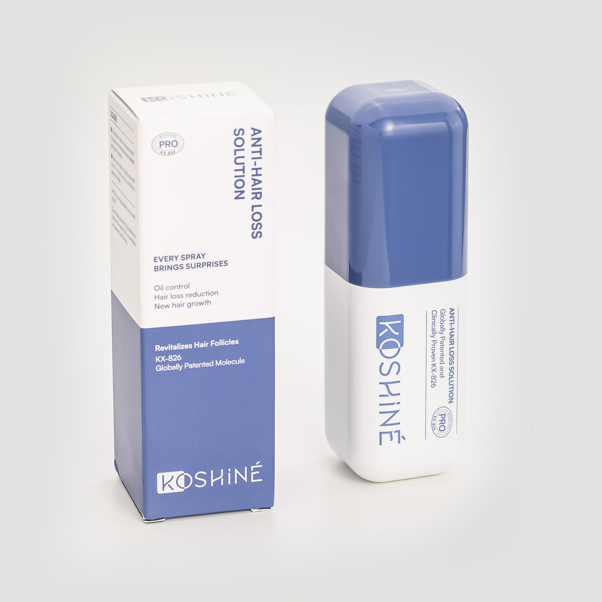 KOSHINÉ 0.9% KX-826 DHT Blocker Hair Thickening Growth Products – Suitable for Men and Women (Purple Bottle)