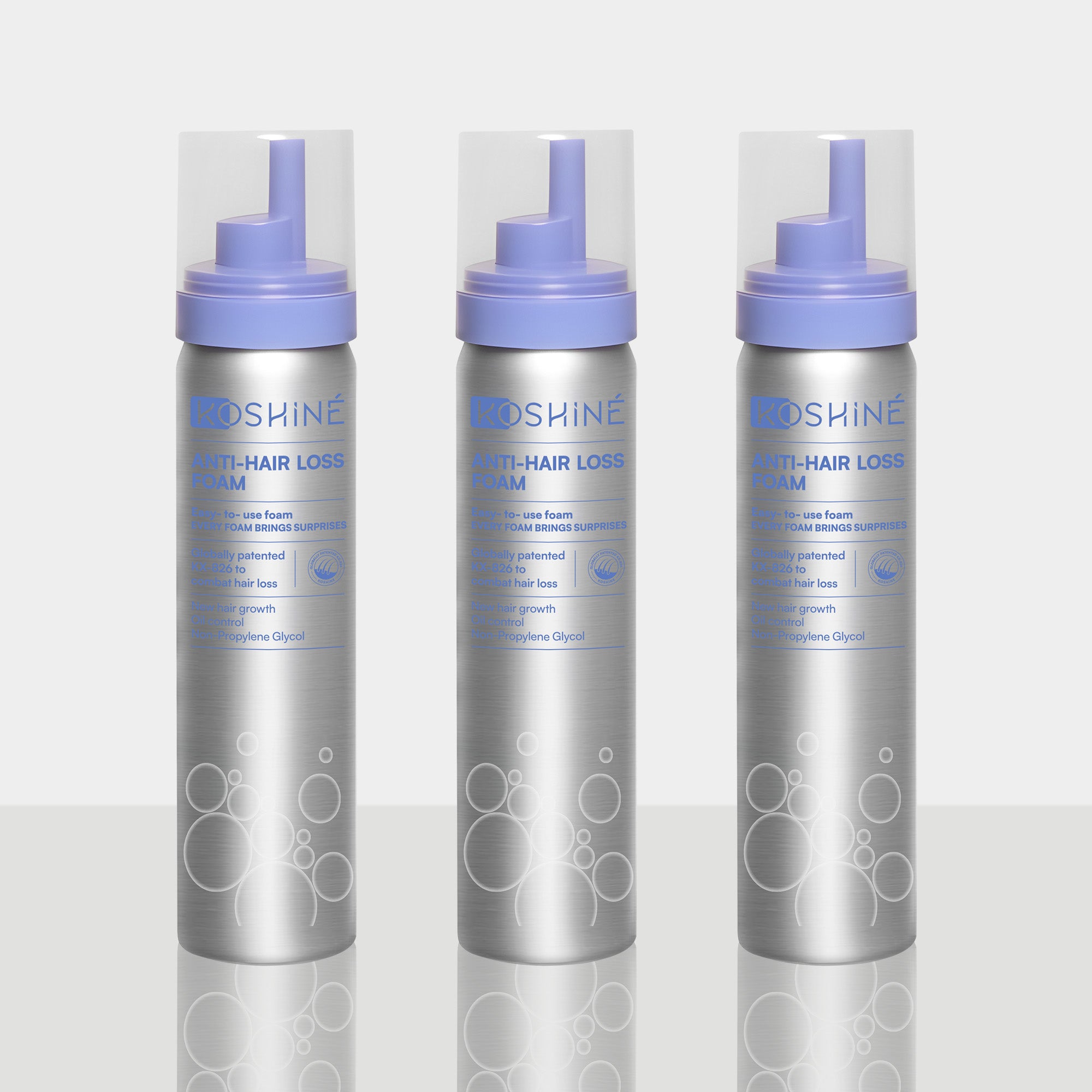 KOSHINÉ 0.9% KX-826 Hair Revitalizing Foam for Thinning Hair and Oily Scalp Suitable for Men and Women