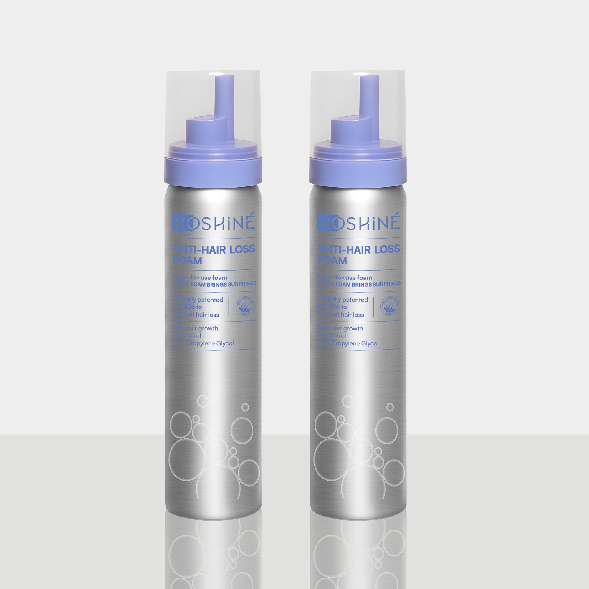 KOSHINÉ 0.9% KX-826 Hair Revitalizing Foam for Thinning Hair and Oily Scalp Suitable for Men and Women